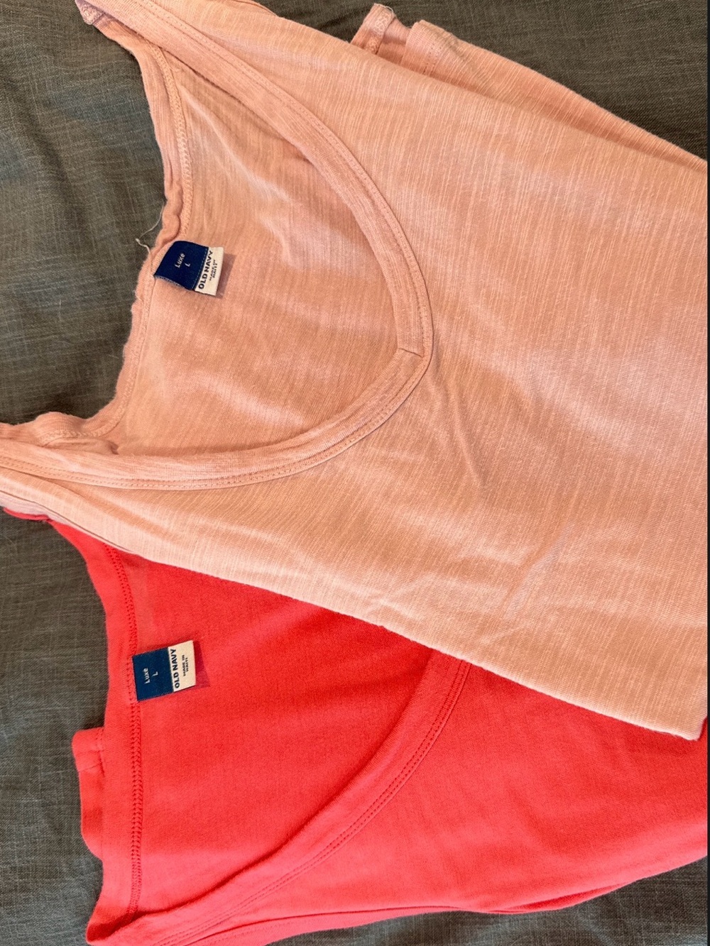 Old Navy Women’s Tank Tops in Light Pink and Bubble Gum Pink - 2-Pack